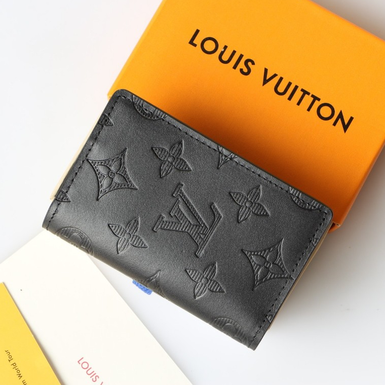 Louis Vuitton กระเป๋าสตางค์ ใบสั้น หนังวัวแท้ 100% อเนกประสงค์ ใส่บัตรได้ สําหรับผู้หญิง