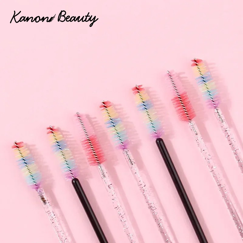 50 ชิ้น สี ขนตา แปรง มาสคาร่า ไม้กายสิทธิ์ ที่ดัดขนตาปลอม เครื่องมือต่อขนตา งอได้ คิ้ว แปรงหวี