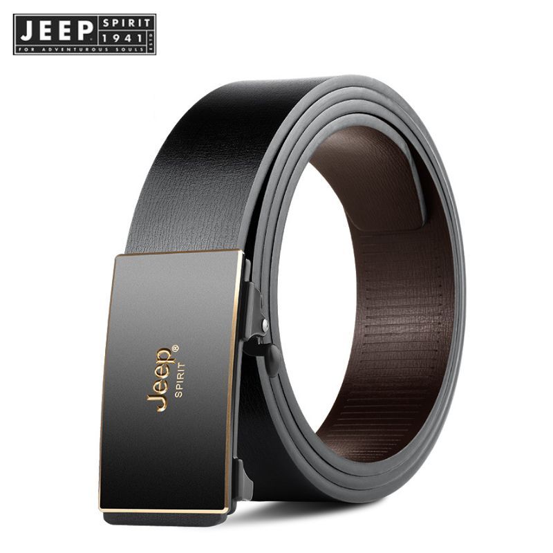 Jeep SPIRIT 1941 ESTD เข็มขัดหนังวัว หัวเข็มขัดอัตโนมัติ สําหรับผู้ชาย