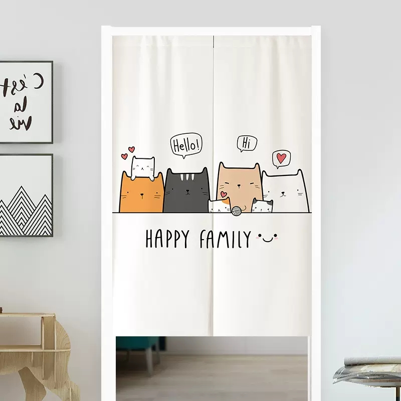 แนะนำ ผ้าม่าน ผ้าม่านกั้นประตู ลายการ์ตูน แบบเรียบง่าย สไตล์นอร์ดิก โมเดิร์น ราคาพิเศษ มีเก็บเงินปลายทาง