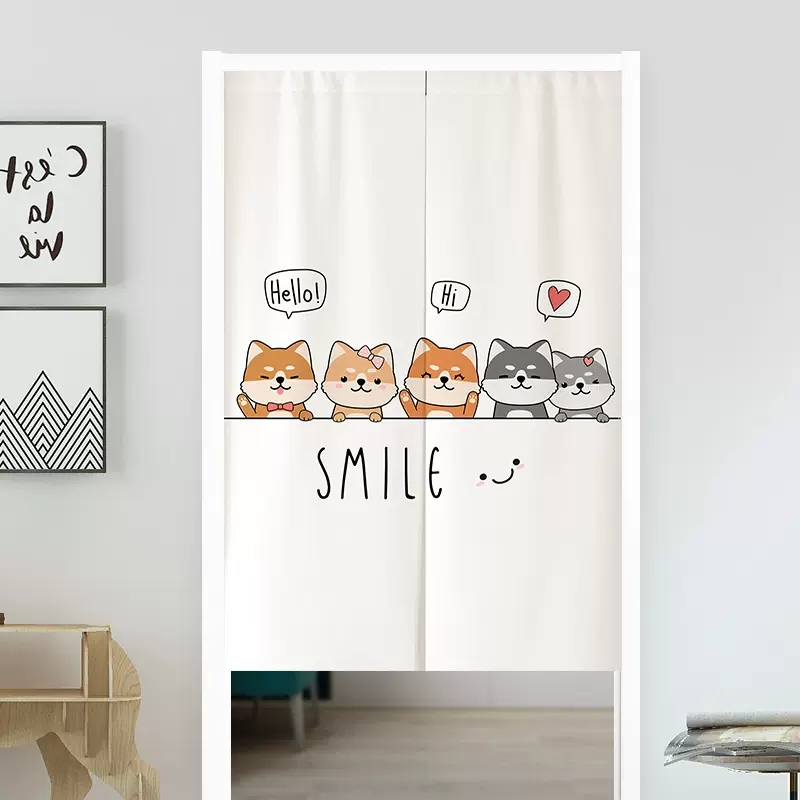 แนะนำ ผ้าม่าน ผ้าม่านกั้นประตู ลายการ์ตูน แบบเรียบง่าย สไตล์นอร์ดิก โมเดิร์น ราคาพิเศษ มีเก็บเงินปลายทาง