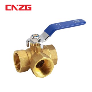 วาล์วบอลเกลียว ภายใน ทองเหลือง ประเภท L สําหรับน้ํา และน้ําม…