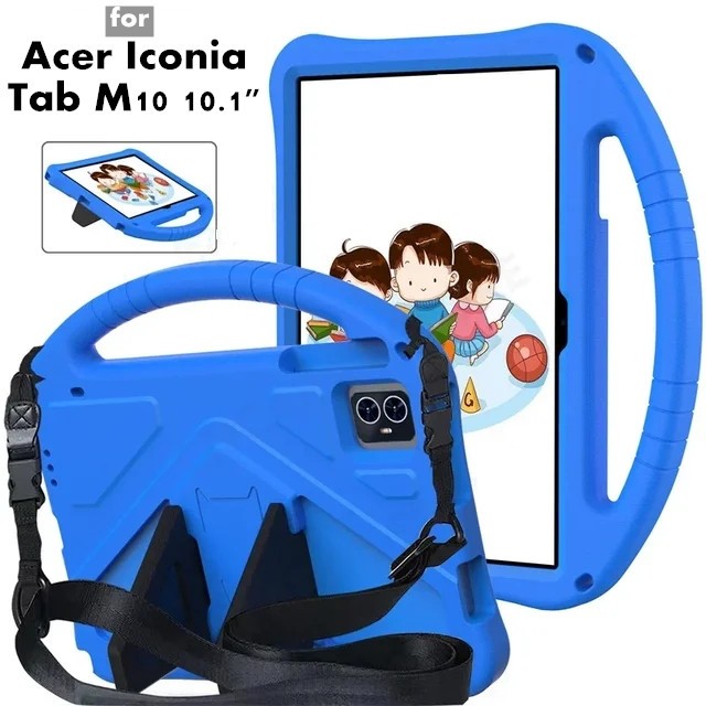 For Acer Iconia Tab M10 10.1 inch Tablet PC Case Kids Safety Shockproof EVA Foam Portable Cover with Rear Kickstand