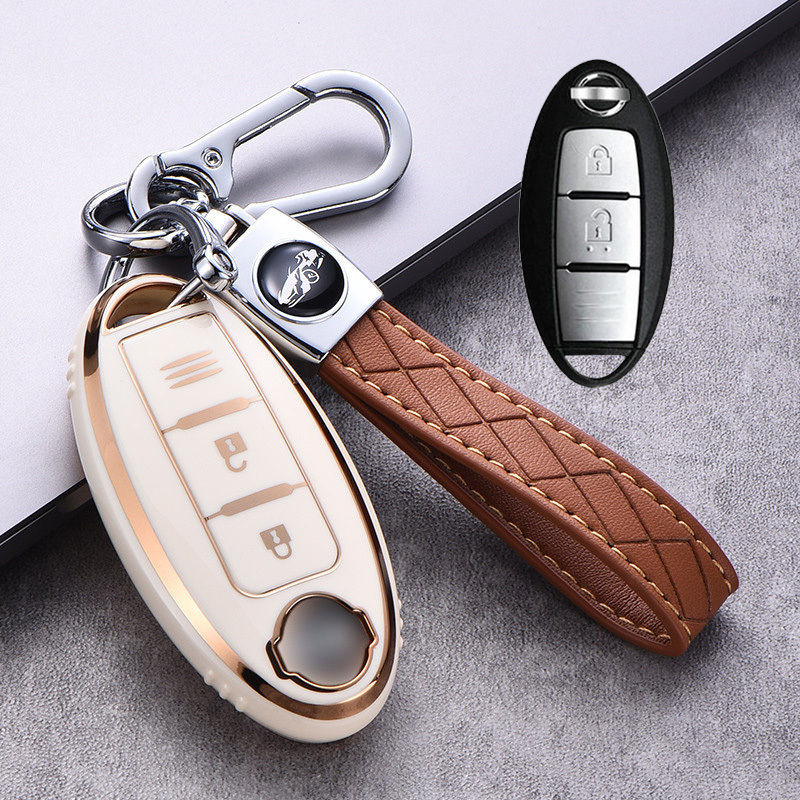 เคสกุญแจรีโมทรถยนต์ TPU ป้องกันรอยขีดข่วน สําหรับ Almera Navara X-trail Grand Livina Teana Sentra