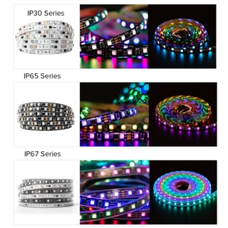 BTF-LIGHTING WS2811 30/45/60LEDs/m RGB IC แถบไฟ LED 1 IC ควบคุม 3 LEDs แถบไฟพิกเซลที่แอดเดรสได้ DC12V การรับรอง UL