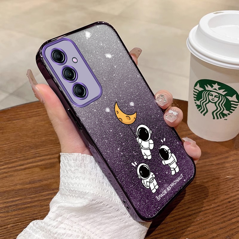 เคสโทรศัพท์มือถือ ซิลิโคนนิ่ม กันกระแทก ลายการ์ตูนนักบินอวกาศ สําหรับ samsung a14 4g a14 5g a14e a15 SFSYHY01