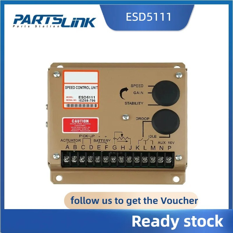 Esd5111 อะไหล่ตัวควบคุมความเร็วเครื่องกําเนิดไฟฟ้า DC ESD5111 12v 24v