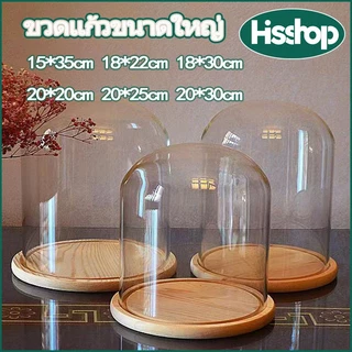 ขวดแก้ว 15cm 22cm 25cm 30cm 35ซม.,จอแสดงผลแก้วโดม,ฝาครอบกันฝุ่น DIY ตกแต่งคริสต์มาส ขวดแก้วขนาดใหญ่