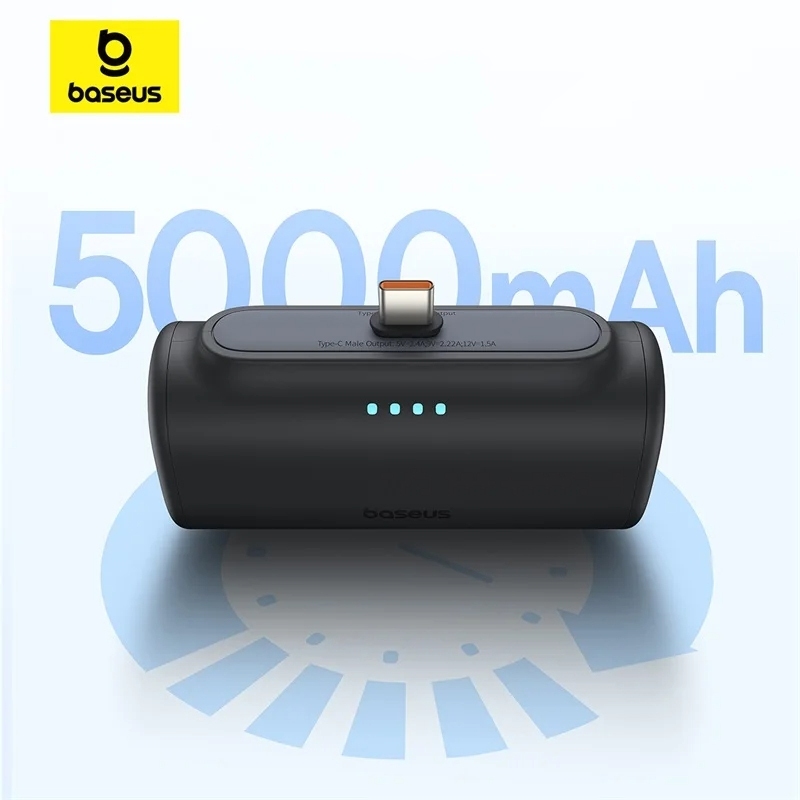 Baseus พาวเวอร์แบงค์ 20W Mini 5000mAh Type C ชาร์จเร็ว สําหรับ iPhone 15 Pro Max Xiaomi