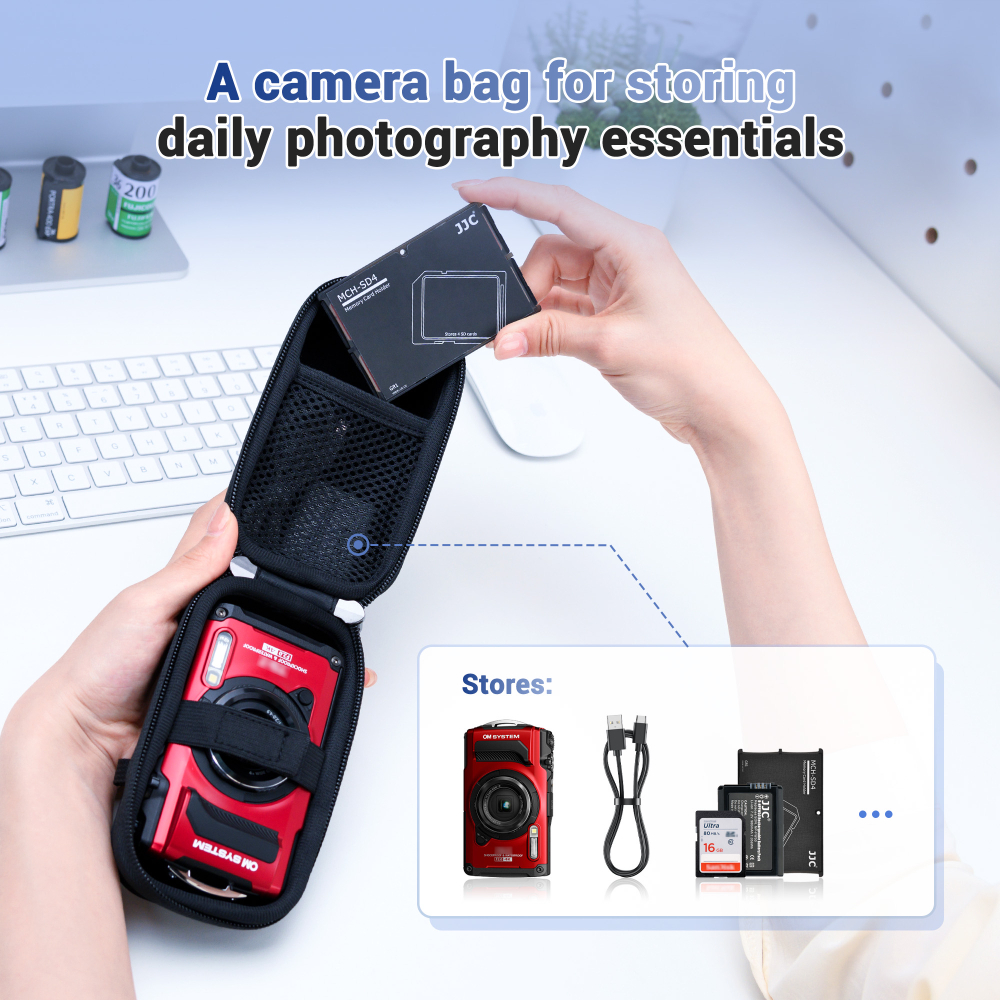 JJC กระเป๋ากล้อง กระเป๋าคาดอก คาดเอว แบบแข็ง สําหรับใส่กล้องดิจิทัล Ricoh GR III GR IIIx GR3 GR3x GRIII GRIIIx