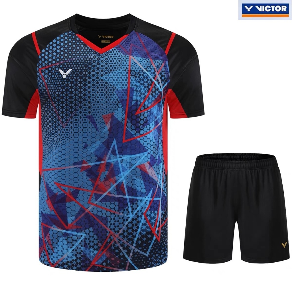เสื้อกีฬาแบดมินตัน Victor ระบายอากาศได้ดี แบบแห้งเร็ว เหมาะกับฤดูร้อน สําหรับผู้ชาย และผู้หญิง ใส่ออกกําลังกาย วิ่ง ราคา ถูกที่สุด ดีลบีเคเค รูปภาพหลัก