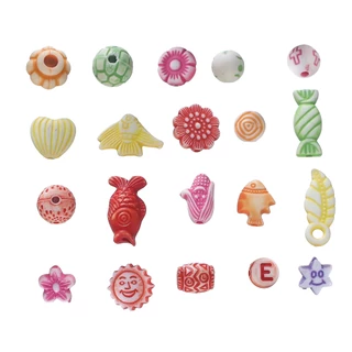 St. kunkka 50-100 ชิ้นหลายสไตล์ Ocean Series อะคริลิคหลวมลูกปัดที่มีสีสัน Creative ลูกปัดสําหรับ DIY สร้อยข้อมือลูกปัดสร้อยคอ