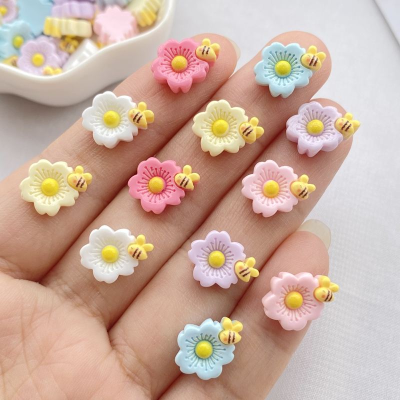 อะไหล่เรซิ่น ลายการ์ตูนผึ้งน่ารัก สําหรับตกแต่งเล็บ DIY 20 ชิ้นต่อแพ็ค
