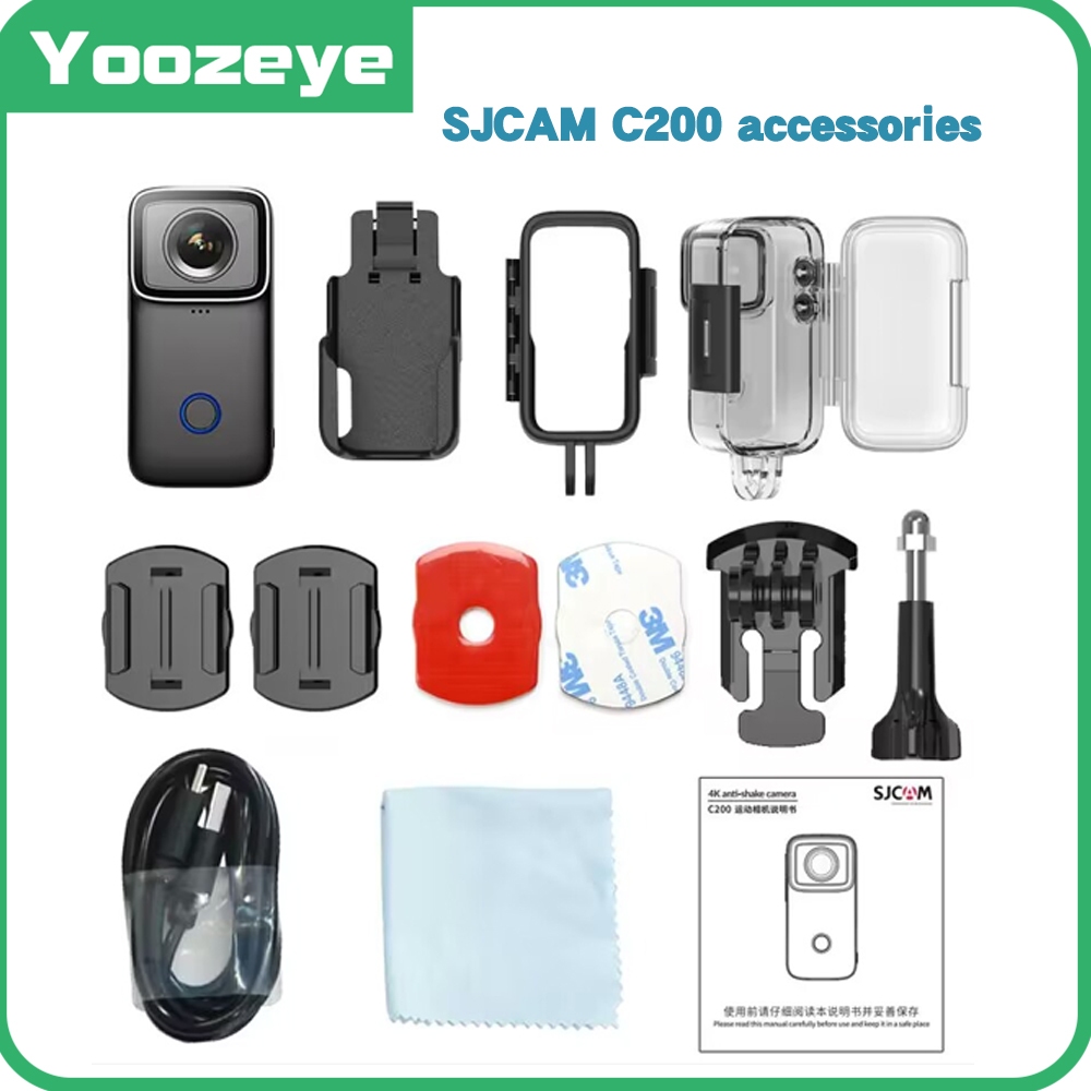 Yoozeye อุปกรณ์เสริมอย่างเป็นทางการ SJCAM C200 กรอบคลิปด้านหลังเคสกันน้ําฐาน Quick Release สายกันน้ํา