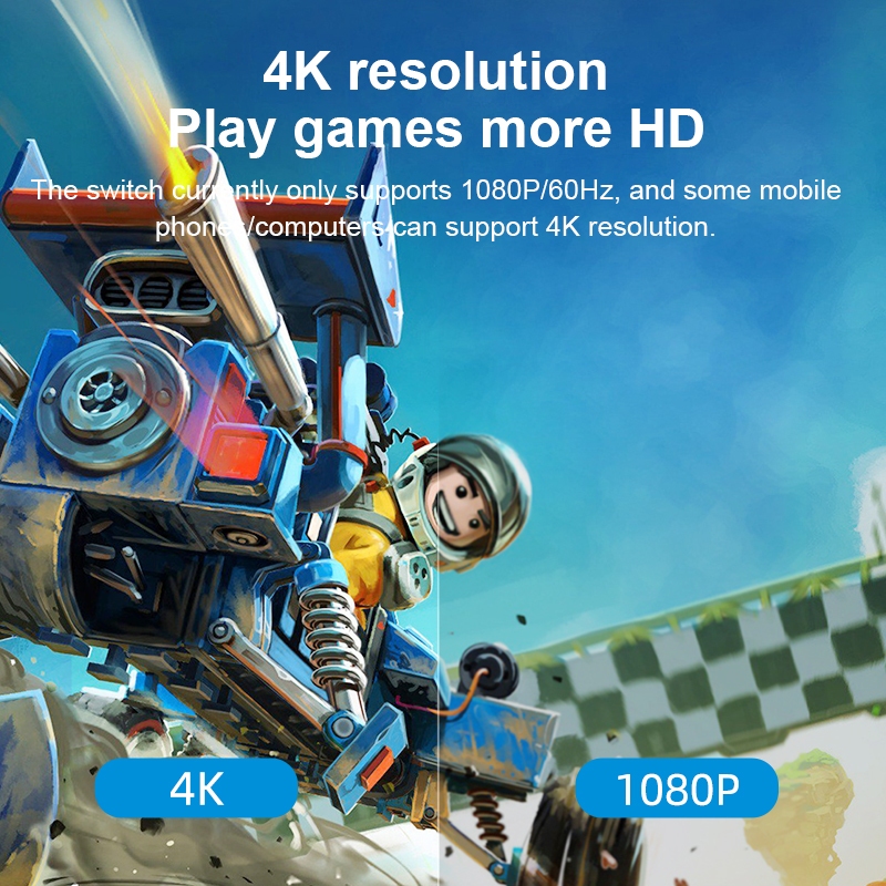 Hagibis สวิทช์ Dock TV Dock สําหรับ Nintendo Switch แบบพกพา Docking Station USB C ถึง 4K HDMI เข้ากันได้กับ USB 3.0 Hub สําหรับ iPhone 16/15 Pro Macbook Pro