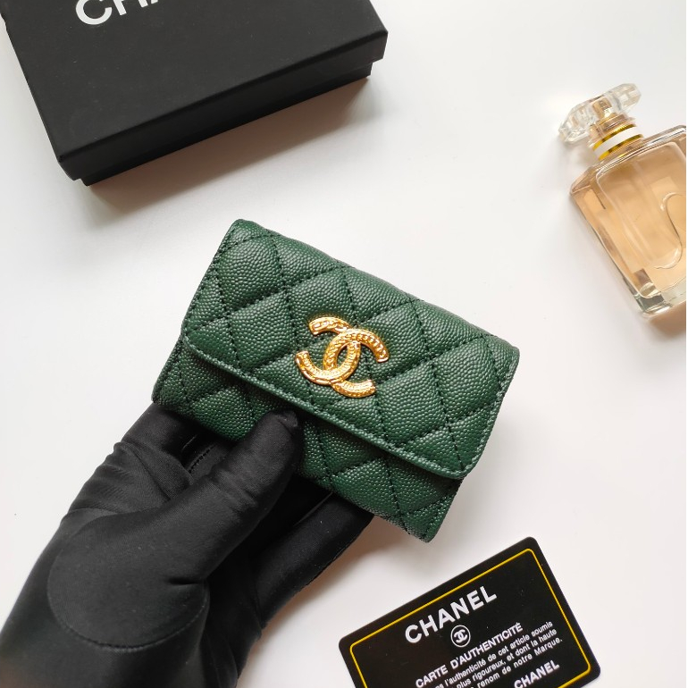 Chanel Chanel กระเป๋าสตางค์แฟชั่น อเนกประสงค์ ใบเล็ก หรูหรา