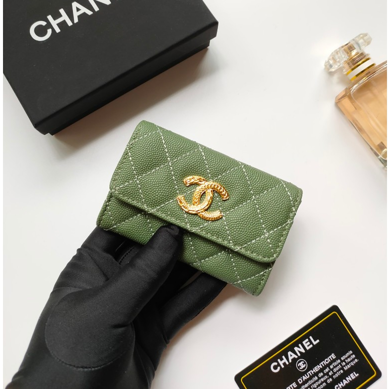 Chanel Chanel กระเป๋าสตางค์แฟชั่น อเนกประสงค์ ใบเล็ก หรูหรา