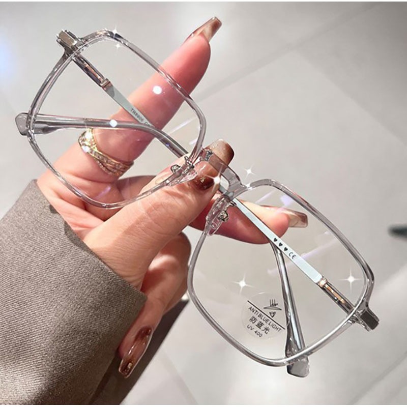 【ZM Glasses】แว่นตาแฟชั่น แว่นสายตาสั้น การป้องกันรังสี แว่นตาคอมพิวเตอร์กรอบใหญ่ แว่นตาผู้หญิงสไตล์เกาหลี 077 ราคา ถูกที่สุด ดีลบีเคเค แกลเลอรีภาพที่ 8
