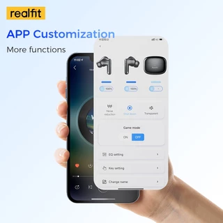 【พร้อมส่งในไทย】Realfit F3 ANC หูฟังบลูทูธ -38dB ตัดเสียงรบกวน พร้อมไมโครโฟน เบสหนัก หูฟัง คุณภาพเสียงดี