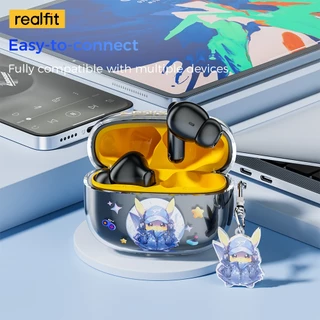 【พร้อมส่งในไทย】Realfit F3 ANC หูฟังบลูทูธ -38dB ตัดเสียงรบกวน พร้อมไมโครโฟน เบสหนัก หูฟัง คุณภาพเสียงดี