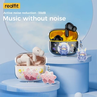 【พร้อมส่งในไทย】Realfit F3 ANC หูฟังบลูทูธ -38dB ตัดเสียงรบกวน พร้อมไมโครโฟน เบสหนัก หูฟัง คุณภาพเสียงดี