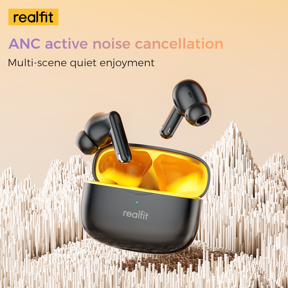 หูฟังบลูทูธ Realfit F3: บลูทูธ 5.4, ตัดเสียงรบกวนสองทาง, คุณภาพเสียง Hi-Fi เหมาะสำหรับการเล่นเกม ฟังเพลง เล่นกีฬา และสถานการณ์อื่นๆ เข้ากันได้กับอุปกรณ์ Android และ iOS - ภาพย่อย 2