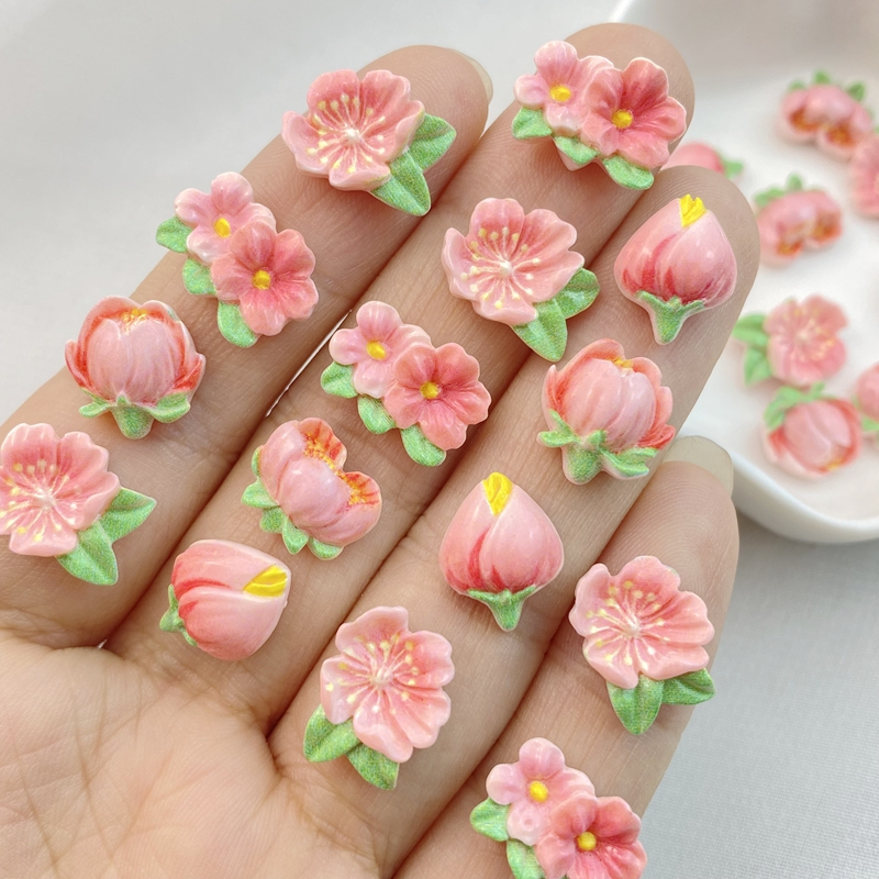 30 ชิ้น / สไตล์ใหม่ ขายดี ดอกไม้ อุปกรณ์ทําเล็บ ดอกไม้เรซิ่น สีสดใส DIY เคสโทรศัพท์ อุปกรณ์เสริม