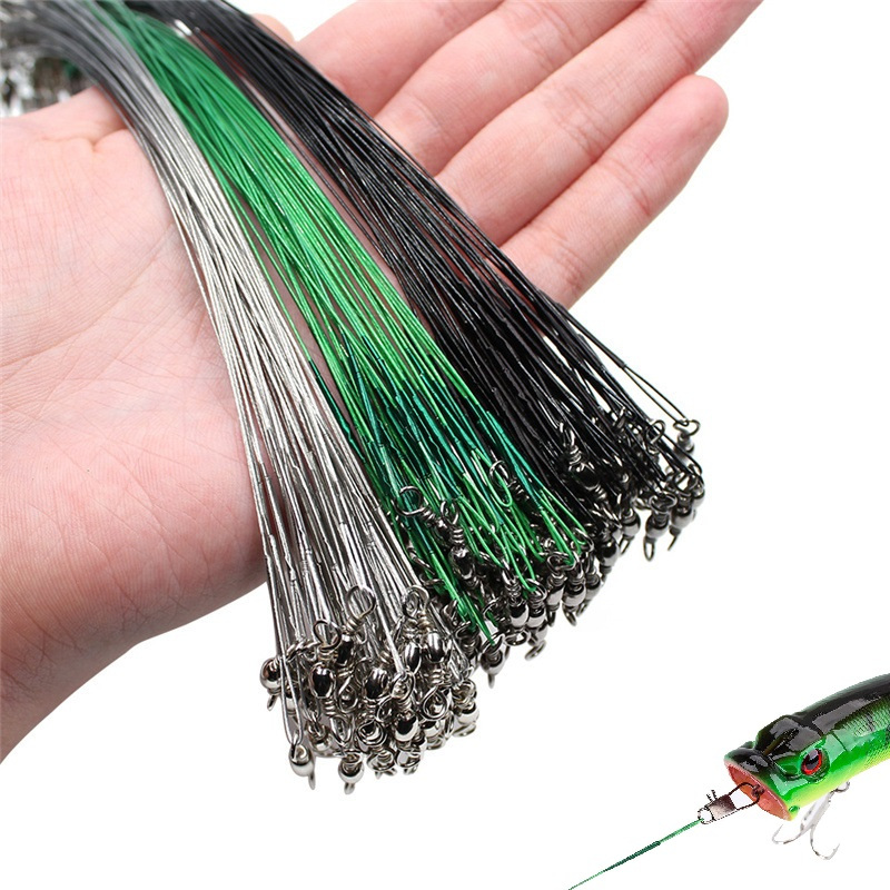 สายเบ็ดตกปลา ลวดเหล็ก ป้องกันการกัด 15 ซม.-30 ซม. 1 ชิ้น ต่อล็อต