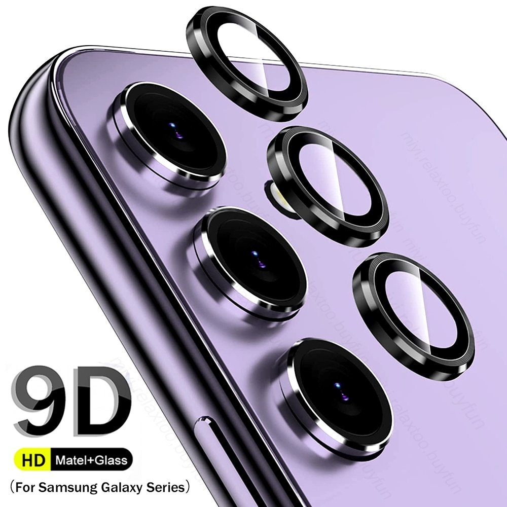 ฟิล์มกระจกนิรภัยกันรอยเลนส์กล้อง 9D สําหรับ Samsung Galaxy A55 A54 A34 A24 A14 4G 5G M54 A05S