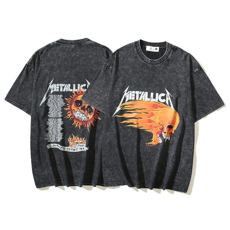 Metallica Metallica Tattoo Artist vintage Feeling Washed เสื ้ อยืดแขนสั ้ น vintage Retro