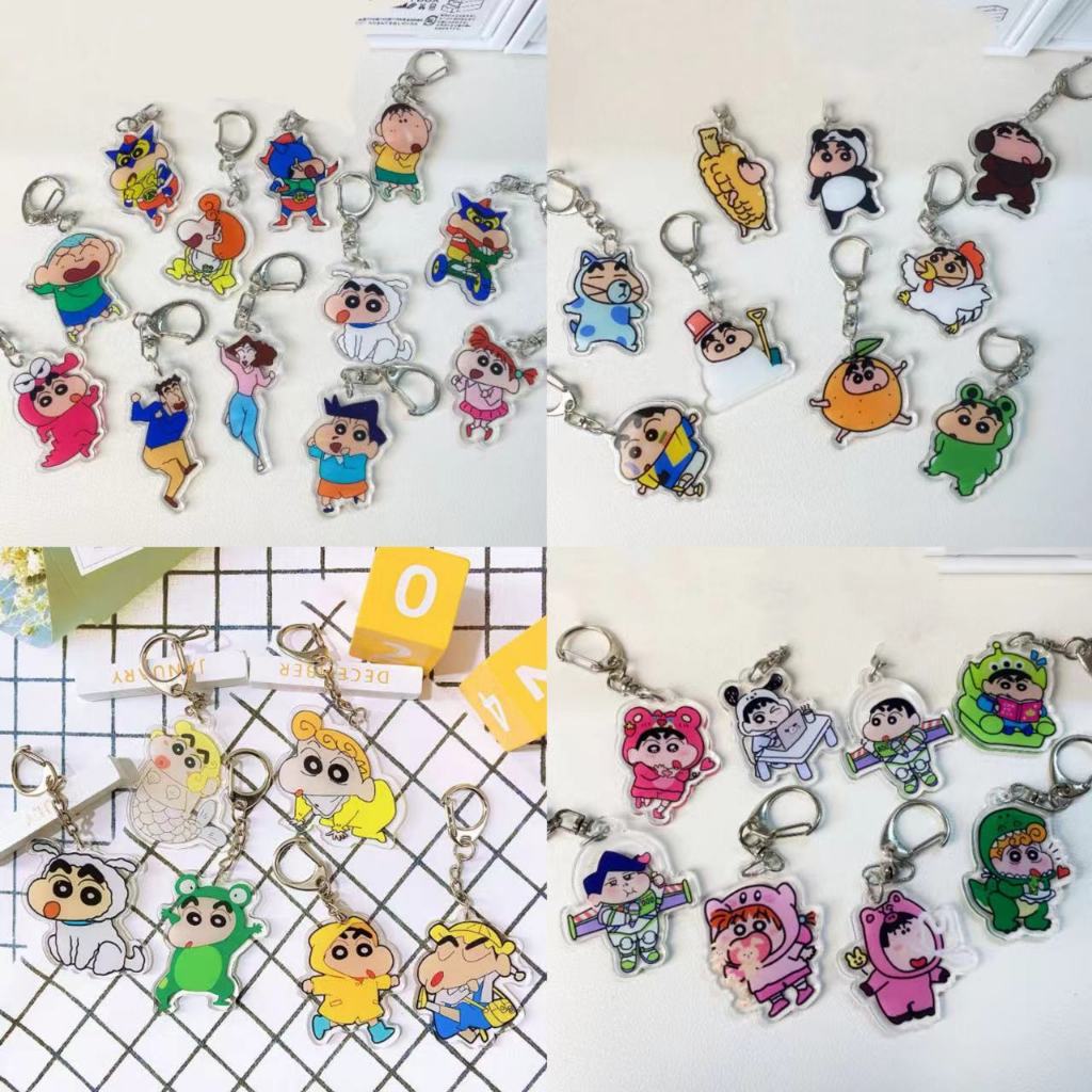 [มี 100 แบบ] พวงกุญแจอะคริลิค จี้การ์ตูนไดโนเสาร์ Toy Story Shin-Chan น่ารัก