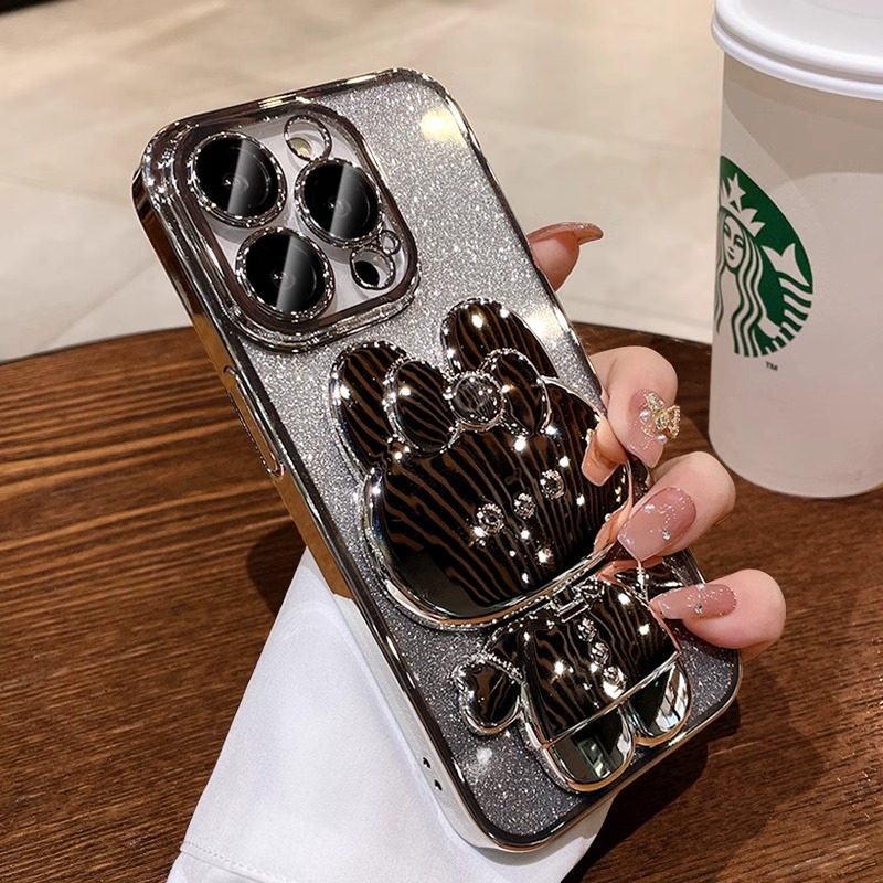 เคสโทรศัพท์สําหรับiPhone 17 16 15 14 13 12 Pro Max Plus Airหรูหรากระจกนุ่มกันกระแทกปกหลัง