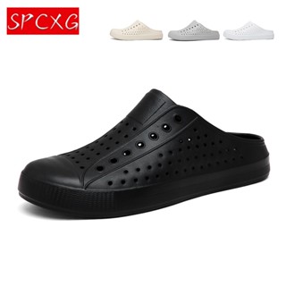 รองเท้าแตะลําลอง แขน Q ระบายอากาศ สีพื้น แฟชั่นฤดูร้อน สําหร…