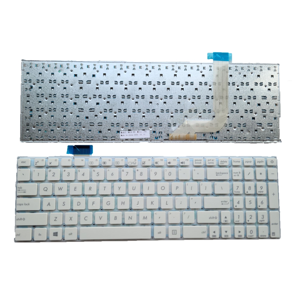 US แป้นพิมพ์สีขาวสําหรับ Asus X542 X542 X542U X542UN X542UQR R542U K542