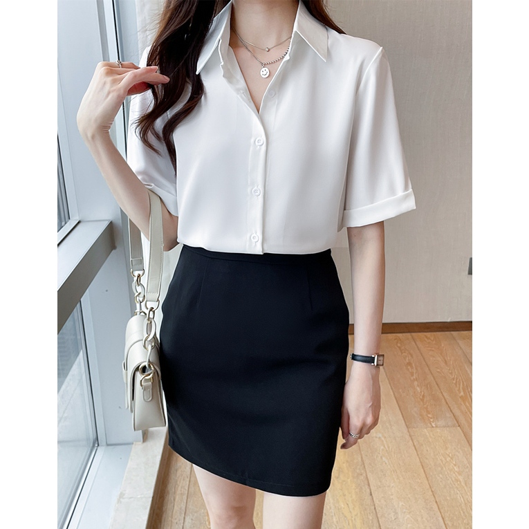 เสื้อโปโลแขนสั้นลายทาง สไตล์เกาหลี-ญี่ปุ่น สำหรับใส่ลำลอง