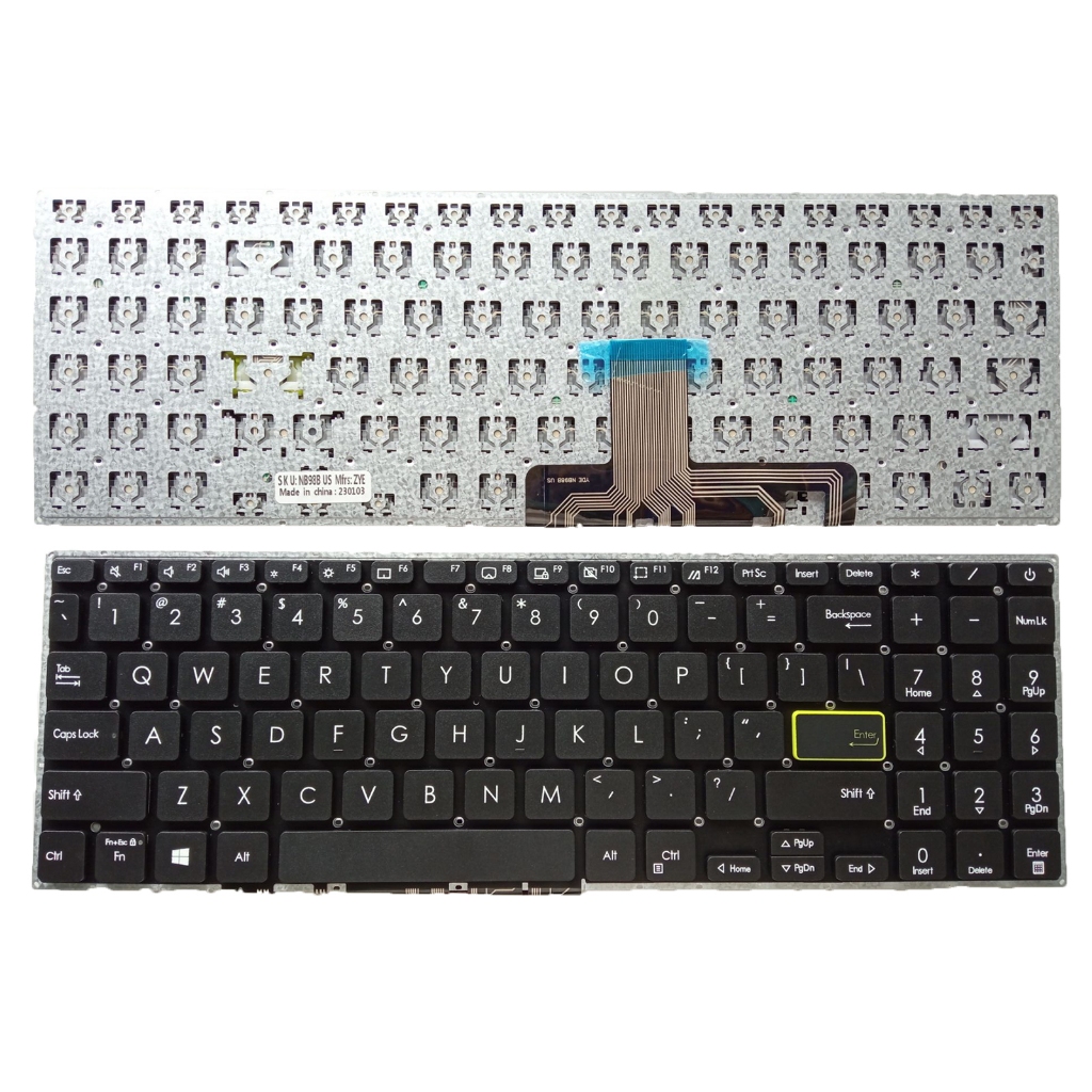 แป้นพิมพ์ US สําหรับ Asus X521FA X521FL X521EA X521EQ X521UA X521IA X521JQ