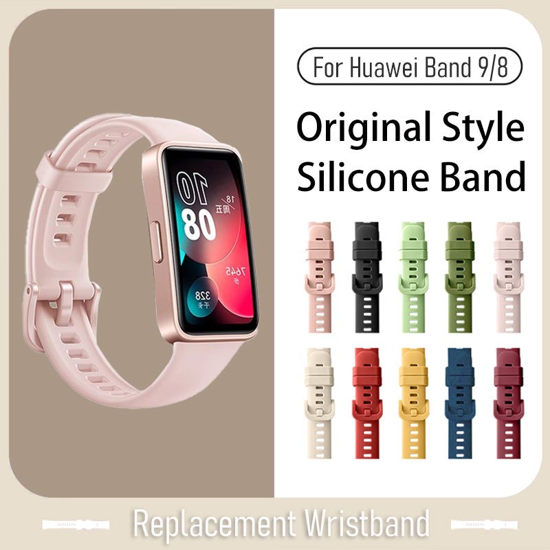 ของแท้ เคสโทรศัพท์มือถือ ซิลิโคนนิ่ม TPU กันน้ํา พร้อมสายรัดข้อมือ แบบเปลี่ยน สําหรับ Huawei Band 9 NFC Band 8 7 NFC