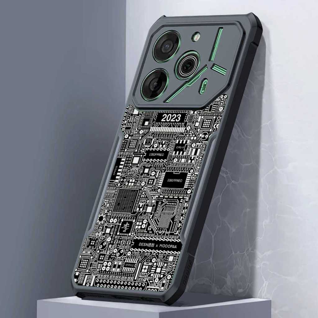 เคสโทรศัพท์สําหรับ Tecno Pova 6 5 4 Pro Neo 3 2 กรณีอะคริลิคใส CSilver แผงวงจรฝาครอบ
