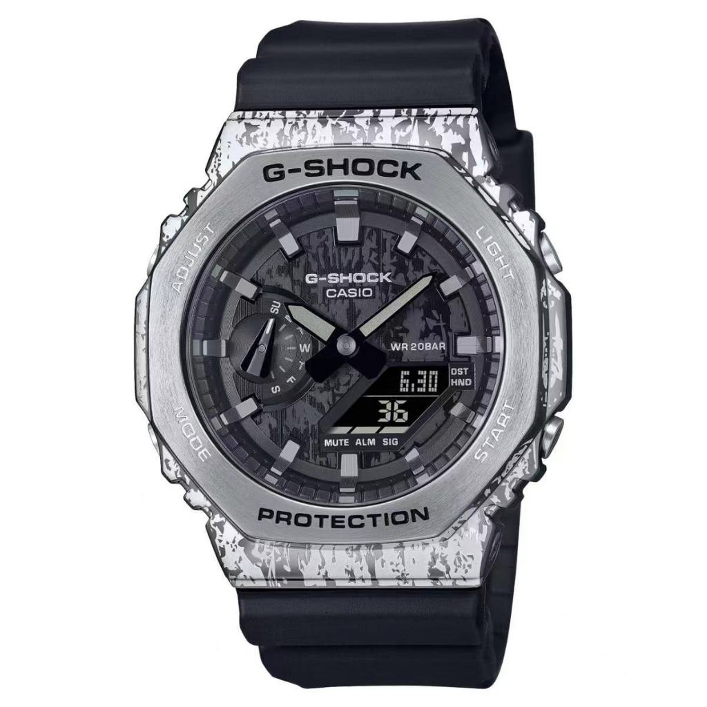 [ใหม่] Gm-2100 Casio แปดเหลี่ยม Farm Oak นาฬิกาสปอร์ตกันน้ําสําหรับผู้ชาย