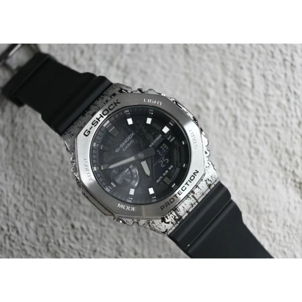 [ใหม่] Gm-2100 Casio แปดเหลี่ยม Farm Oak นาฬิกาสปอร์ตกันน้ําสําหรับผู้ชาย