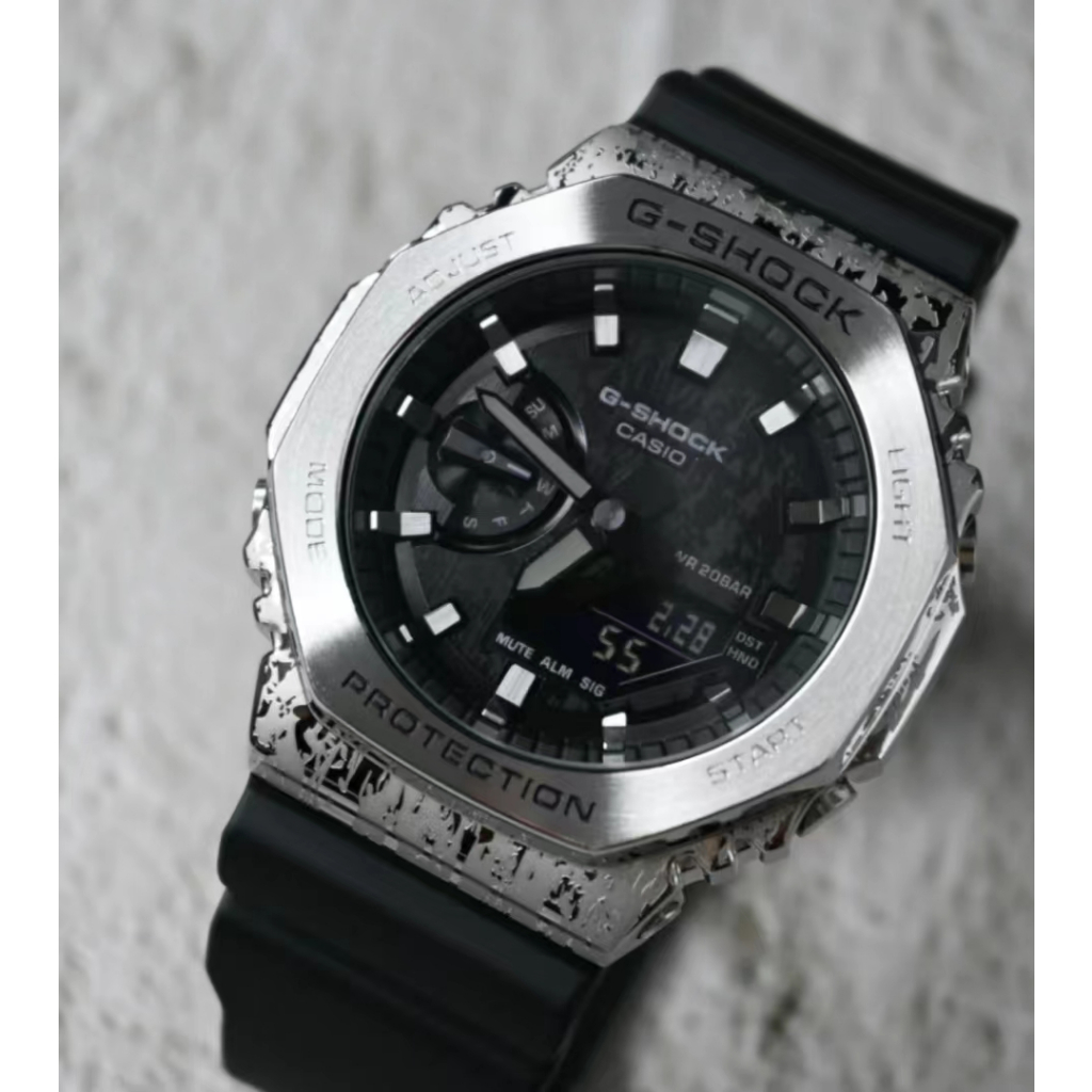 [ใหม่] Gm-2100 Casio แปดเหลี่ยม Farm Oak นาฬิกาสปอร์ตกันน้ําสําหรับผู้ชาย