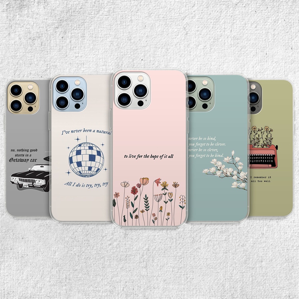Aesthetic Taylor Song Lyricsเคสโทรศัพท์สําหรับiPhone 11 12 13 Mini 15 14 Pro Xs Max 8 7 Plus X XRซิล