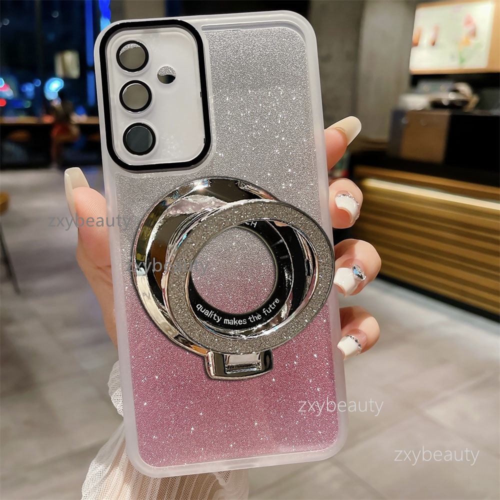 SAMSUNG สําหรับSamsung Galaxy A55 A35 A17 A36 A26 A16 LTE A56 A54 A15 A25 4G 5GกรณีBling Blingแหวนผู