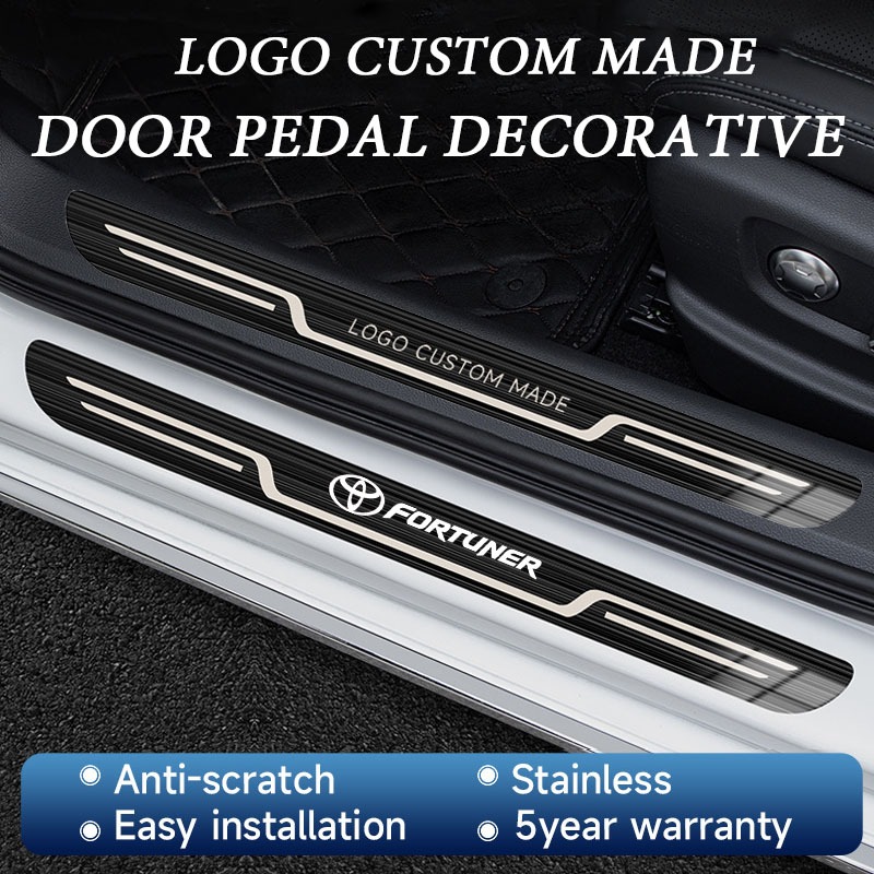 สติกเกอร์สแตนเลส กันน้ํา กันรอยขีดข่วน สําหรับติดตกแต่งรถยนต์ Toyota Fortuner