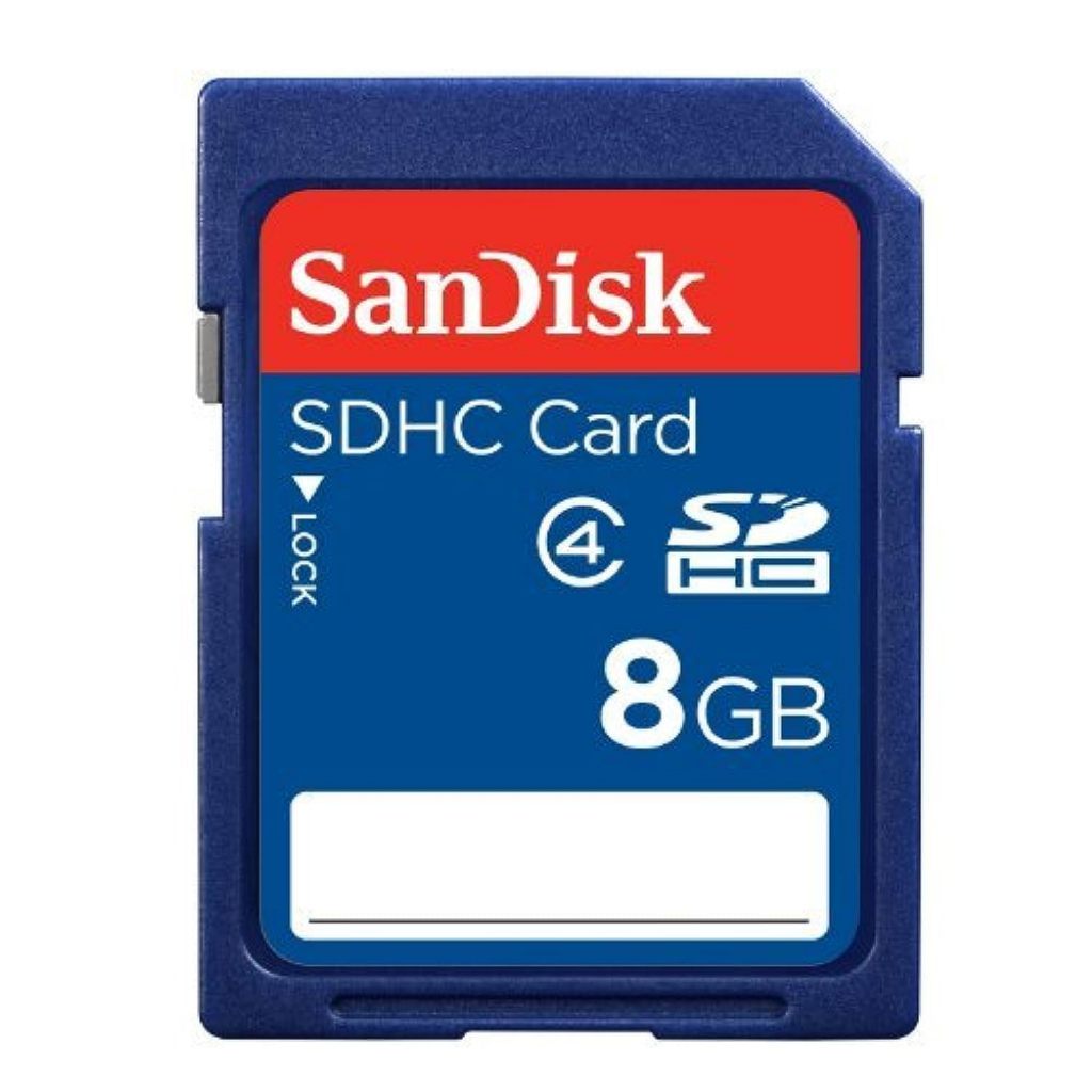 การ์ดหน่วยความจํา SanDisk 8GB SDHC (แพ็คเกจ RETAIL) ขนาด: 8 GB