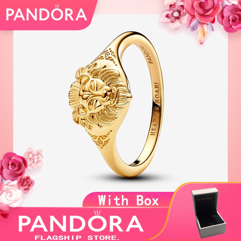 Pandora Game of Thrones Lannister Lion Ring สแตนเลสเงินแท้