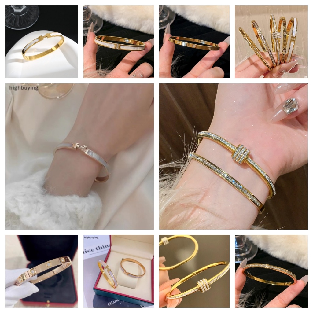 [การซื้อสูง] ไทเทเนียมเหล็กสไตล์เกาหลี ชม. สร้อยข้อมือตัวอักษรแฟชั่นกําไลข้อมือแสงง่ายข้อมือโซ่เครื่องประดับสําหรับผู้หญิงสาวของขวัญหุ้นใ