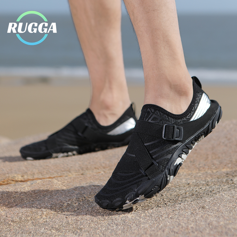 Rugga Unisex Aqua รองเท้ายางรองเท้าชายหาดกันลื่นสระว่ายน้ํา River Barefoot รองเท้าน้ําสําหรับว่ายน้ํ