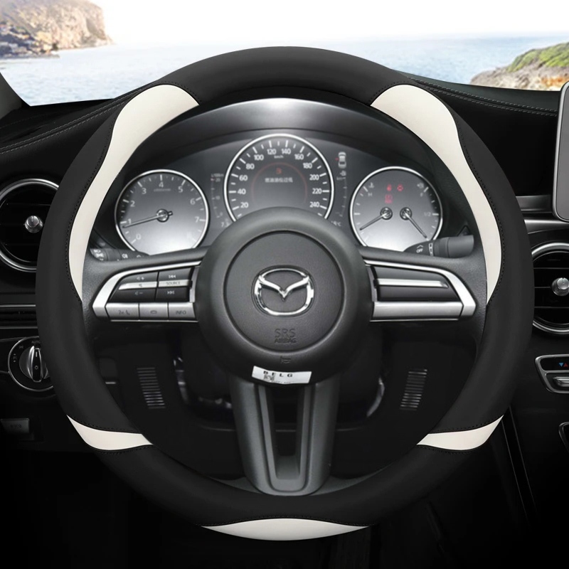 ปลอกหนัง PU หุ้มพวงมาลัยรถยนต์ อุปกรณ์เสริม สําหรับ Mazda 3 Axela 2019 2020 2021 CX-30 2020 2021MX-30 CX-5 CX-50 2021