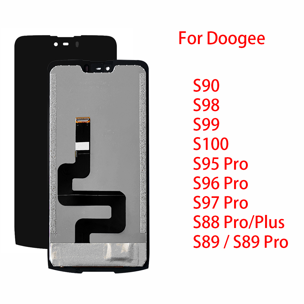 ทดสอบ 100% จอแสดงผล LCD สําหรับ Doogee S88 S89 S90 S95 S96 S97 S98 S99 S100 Pro Plus จอแสดงผล LCD Touch Screen Digitizer Assembly แผง